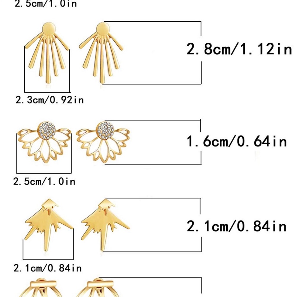3 Piece Lotus Flower Earring - Picture 3 of 5
